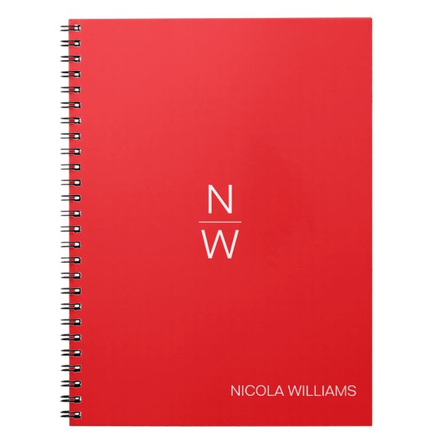 Professionell Modern Enkel Minimalistisk Ljus Röd Anteckningsbok (Framsidan)