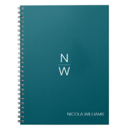 Professionell Modern Enkel Minimalistisk Mörk Teal Anteckningsbok
