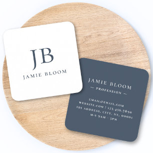 Professionell Modern enkel monogram inledande flot Fyrkantigt Visitkort