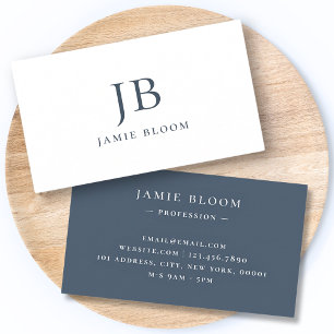 Professionell Modern enkel monogram inledande flot Visitkort