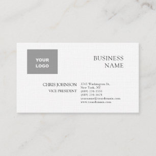 Professionell Modern enkel Premium Linen - vanligt Visitkort