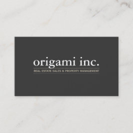 PROFESSIONELL modern, enkel smart grått för kol Visitkort