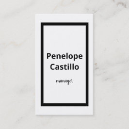 Professionell Modern enkel Snyggt, svart och vit Visitkort