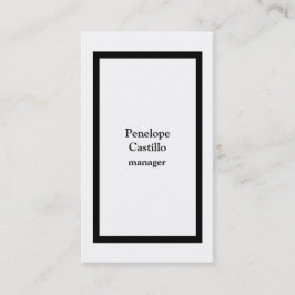 Professionell Modern enkel Snyggt, svart och vit Visitkort