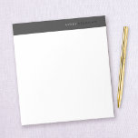 Professionell Modern enkel, svart, minimalistisk Anteckningsblock<br><div class="desc">Rengör minimal design med solid svart bakgrund.</div>