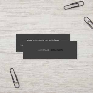 Professionell Modern enkel svart minimalistisk Mini Visitkort