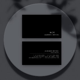 Professionell Modern enkel, svart, minimalistisk Visitkort