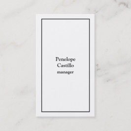 Professionell Modern enkel svart och vit, enkel, v Visitkort