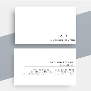 Professionell Modern enkel svart, vit, minimalisti Visitkort