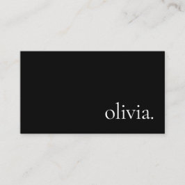 Professionell Modern enkel svartvit minimalistisk  Visitkort