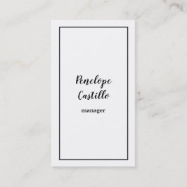 Professionell Modern enkel, vanlig handskriven Visitkort