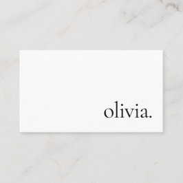 Professionell Modern enkel vit minimalist Visitkort