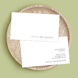 Professionell Modern enkel vit minimalist Visitkort