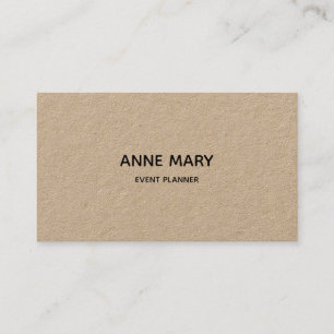 Professionell Modern Event Planner Beige 2024 Kraf Visitkort