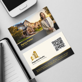 Professionell Modern Fastighetsmäklare Foto Logoty Visitkort