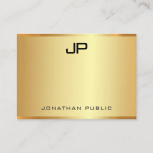 Professionell Modern Glamor Faux Guld Elegant Visitkort