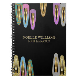 Professionell Modern Glitter Hårklämma Frisör Anteckningsbok