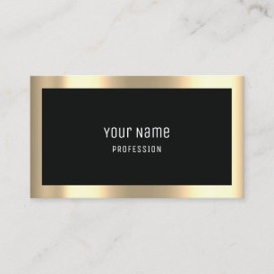 Professionell Modern Golden - bara minimalt svart Visitkort