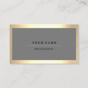 Professionell Modern Golden Framed Grått Consultin Visitkort