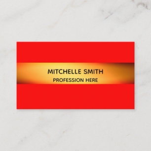 Professionell Modern Golden Helt enkelt Red Visitkort