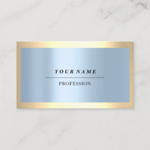 Professionell Modern Golden Smoky Blue Pastel Visitkort