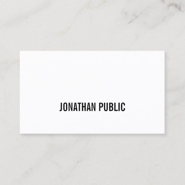 Professionell Modern Graphic Elegant Sleek Plain Visitkort (Framsida)