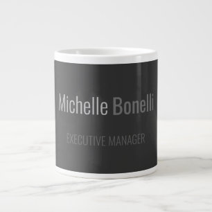 Professionell Modern Grått Black Minimalist Jumbo Mugg