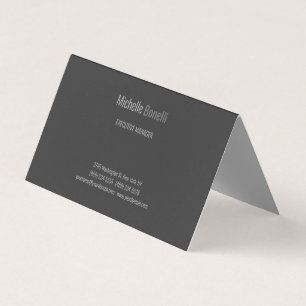 Professionell Modern Grått Black Minimalist Visitkort