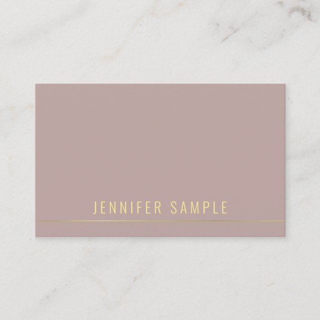 Professionell Modern Guld Namn Mall Elegant Visitkort (Framsida)