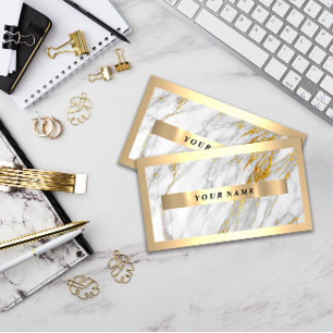 Professionell Modern Guld Ram Grått Grått Marble Visitkort