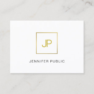 Professionell Modern Guldmonogram Kreativ Design Visitkort
