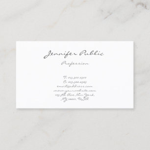 Professionell Modern handskrift Enkel Elegant Visitkort