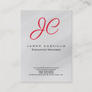 Professionell Modern handskriftsmonogram - minimal Visitkort