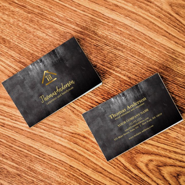 Professionell Modern Handyman för hemreparation Visitkort (Carpenter and Handyman Business Card)