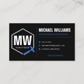 Professionell Modern Handyman Visitkort