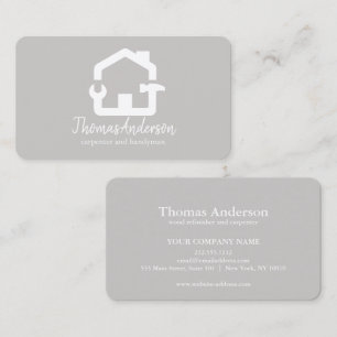 Professionell modern hemreparation hantverkare visitkort
