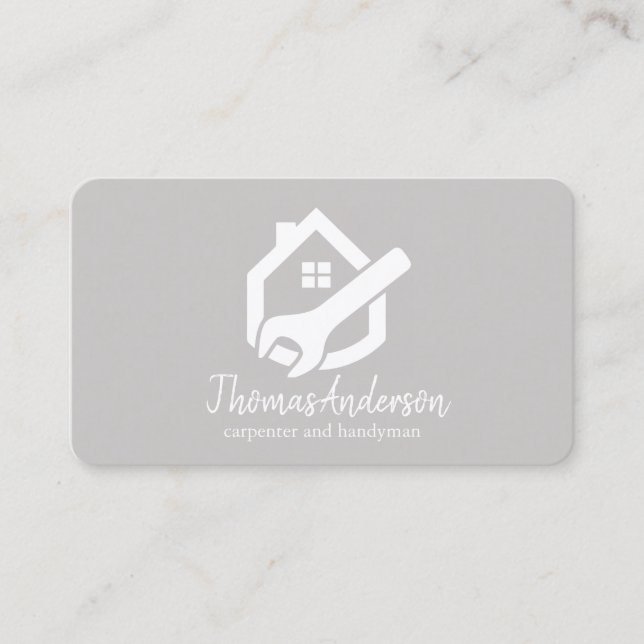 Professionell modern hemreparation hantverkare visitkort (Framsida)