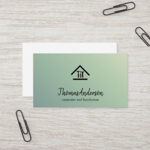 Professionell modern hemreparation hantverkare visitkort
