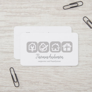 Professionell modern hemreparation hantverkare visitkort