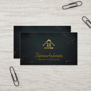 Professionell modern hemreparation hantverkare visitkort