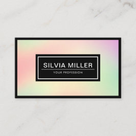 Professionell Modern holografisk pastellkamera Visitkort