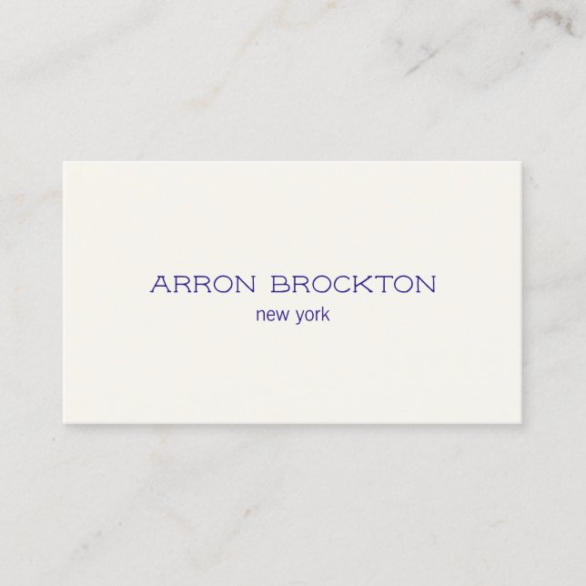 Professionell Modern Ivory White Visitkort (Framsida)