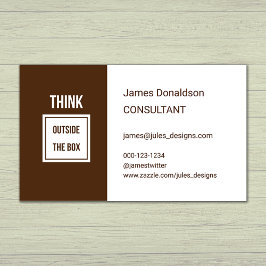Professionell, modern konsult, kastanj visitkort