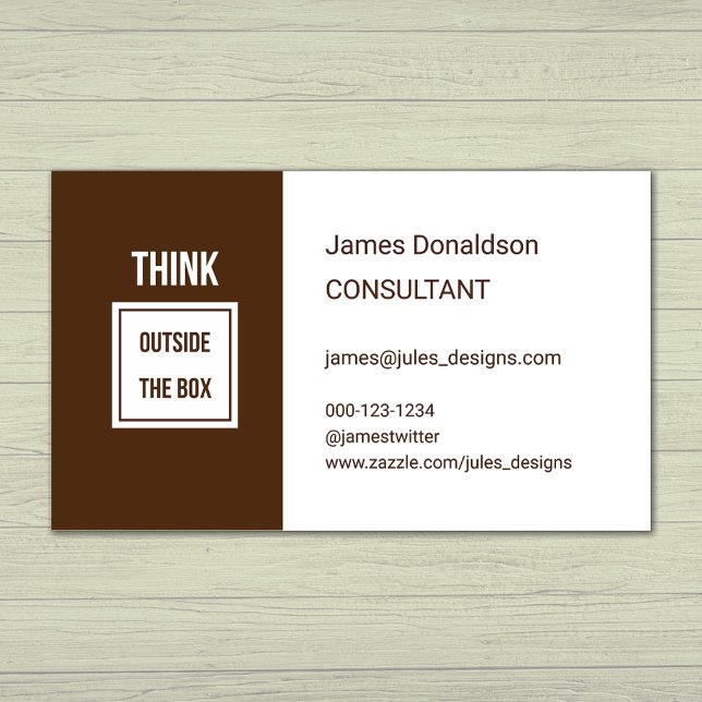 Professionell, modern konsult, kastanj visitkort (Skapare uppladdad)