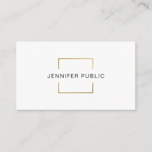 Professionell Modern Kreativ Design Guld White Visitkort