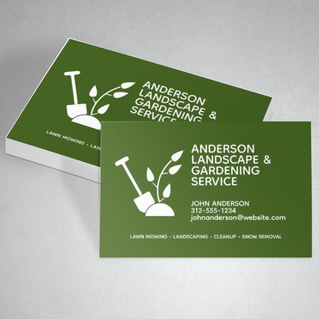 Professionell Modern landskapsvård och Gräsmatta Visitkort (Skapare uppladdad)