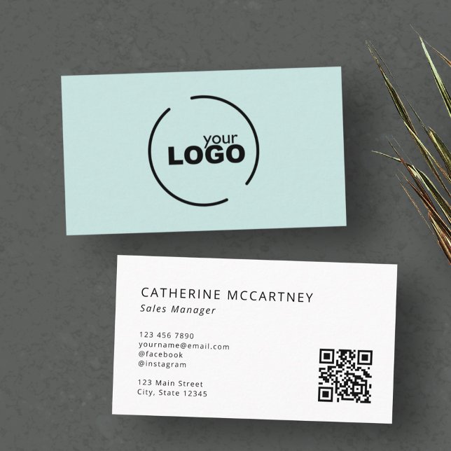 Professionell Modern Logotyp QR-kodsljusturkos Visitkort (Skapare uppladdad)