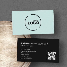 Professionell Modern Logotyp QR-kodturkos och svar Visitkort