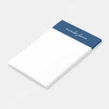 Professionell modern marinblå monogram fullständig