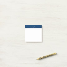 Professionell modern marinblå monogram fullständig